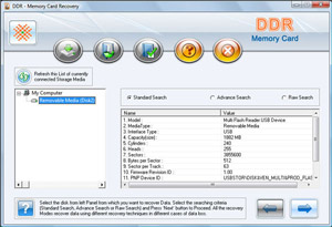 Memory card data restoration utility