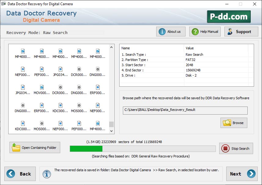 Screenshot of Digital Camera Picture Recovery