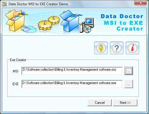Screenshot of MSI Setup to EXE Maker