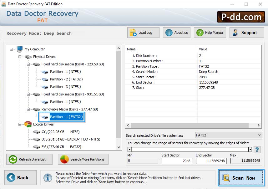 Searching FAT Data Recovery Software