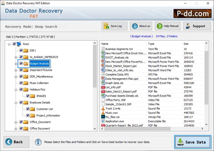 Searching FAT Data Recovery Software